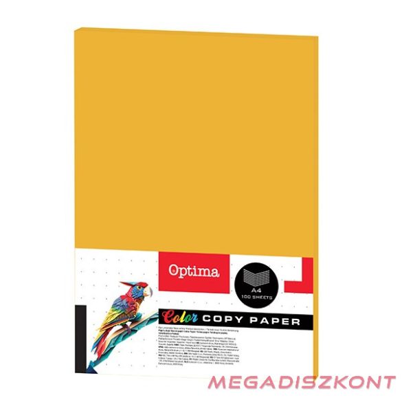Fénymásolópapír színes OPTIMA A/4 80 g gold 100 ív/csomag