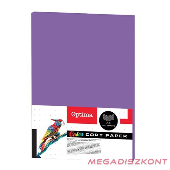 Fénymásolópapír színes OPTIMA A/4 80 g lila 100 ív/csomag