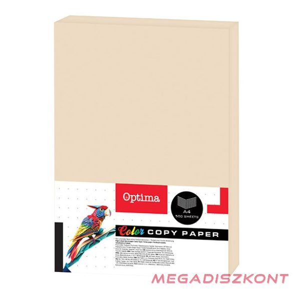 Fénymásolópapír színes OPTIMA A/4 80 g pasztell krém 500 ív/csomag