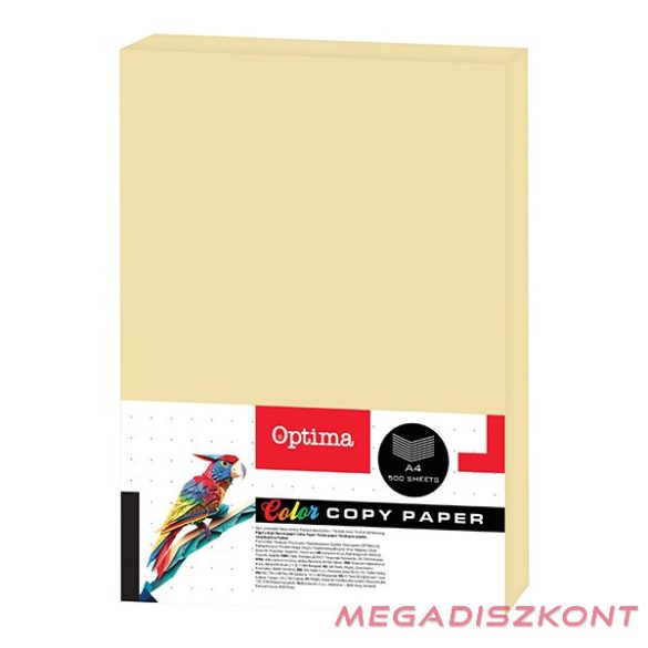Fénymásolópapír színes OPTIMA A/4 80 g pasztell sárga 500 ív/csomag