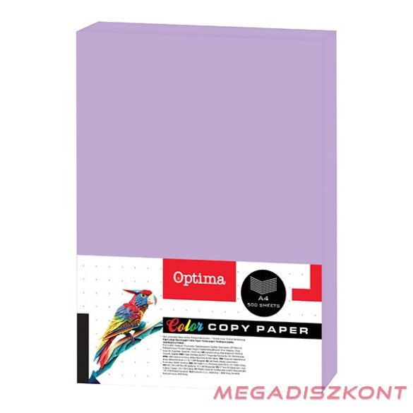 Fénymásolópapír színes OPTIMA A/4 80 g pasztell világoslila 500 ív/csomag