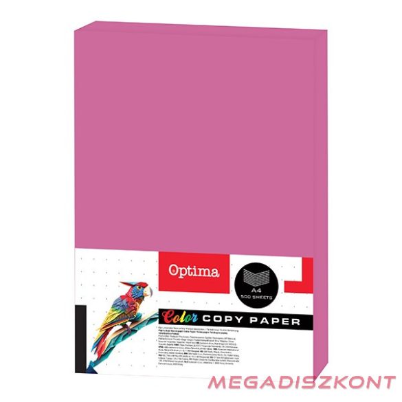 Fénymásolópapír színes OPTIMA A/4 80 g rózsaszín 500 ív/csomag