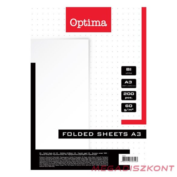 Rovatolt ív OPTIMA A/3 sima 60 g 200 íves