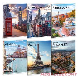 Füzet kockás ARS UNA A/4 40 lapos Extra kapcsos Cityscape