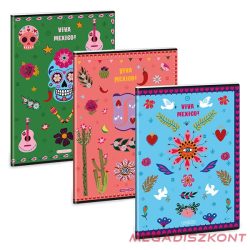   Füzet kockás ARS UNA A/4 40 lapos Extra kapcsos Viva Mexico 10 darabos