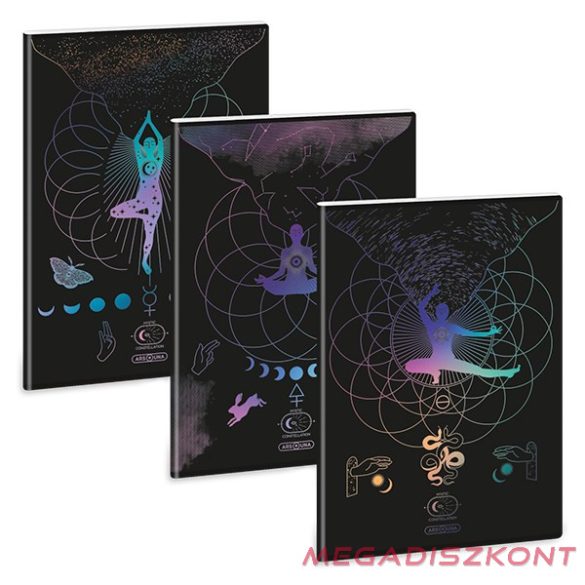 Füzet kockás ARS UNA A/4 40 lapos Extra kapcsos Mystic Constellation