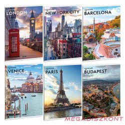 Füzet sima ARS UNA A/4 40 lapos Extra kapcsos Cityscape