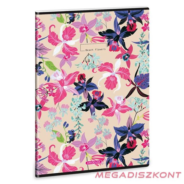 Füzet sima ARS UNA A/4 40 lapos Extra kapcsos Beach Flowers