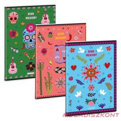   Füzet sima ARS UNA A/4 40 lapos Extra kapcsos Viva Mexico 10 darabos
