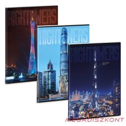 Füzet vonalas ARS UNA A/4 40 lapos Extra kapcsos Hightower