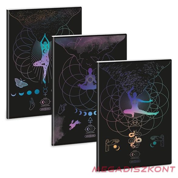 Füzet vonalas ARS UNA A/4 40 lapos Extra kapcsos Mystic Constellation