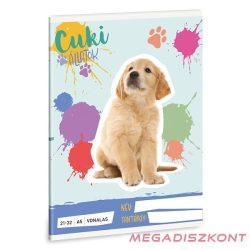   Füzet vonalas ARS UNA A/5 32 lapos 21-32 4-8.osztályos Cuki-Golden Retriever