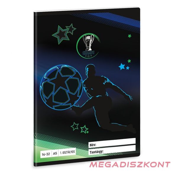 Füzet vonalas ARS UNA A/5 32 lapos 14-32 1.osztályos Champs