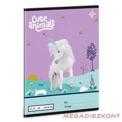   Füzet vonalas ARS UNA A/5 32 lapos 14-32 1.osztályos Cute Animals-Unicorn
