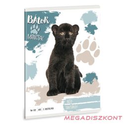   Füzet vonalas ARS UNA A/5 32 lapos 16-32 2.osztályos Bátor mancsok-Fekete párduc