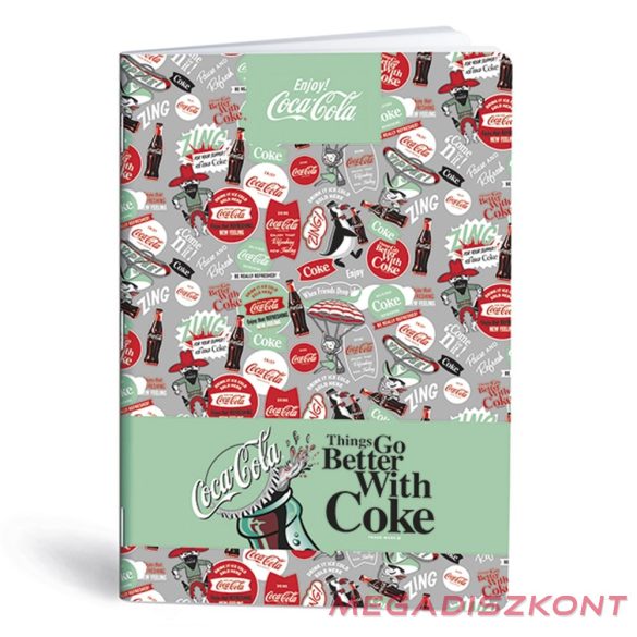 Füzet sima LIPAMILL A/4 40 lapos Coca-Cola