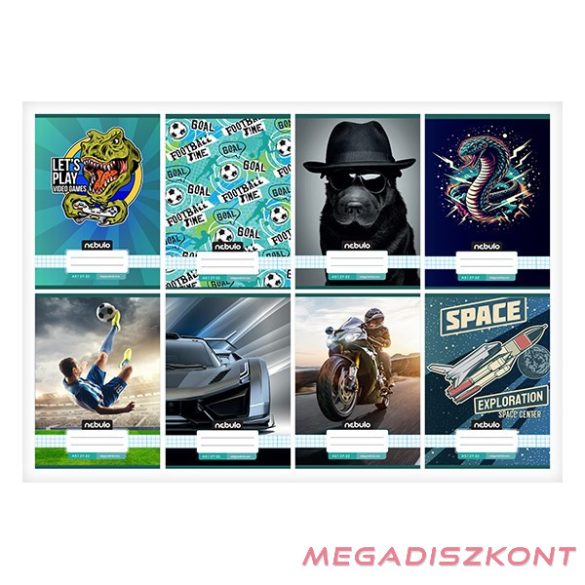 Füzet kockás NEBULO A/5 32 lapos 27-32 Vagány II. 16 darabos