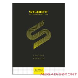 Füzet kockás ICO Student Black Prémium A/4 80 lapos