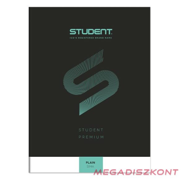 Füzet sima ICO Student Black Prémium A/4 32 lapos