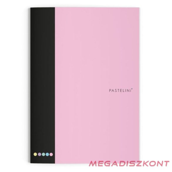 Füzet vonalas PASTELINI A/4 40 lapos extra kapcsos pink