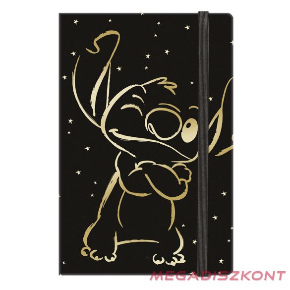 Jegyzetfüzet vonalas COOLPACK Stitch Gold 3. A/5 80 lapos gumis