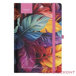   Notesz vonalas STREET Flowers Petal A/5 96 lapos gumis keményfedelű