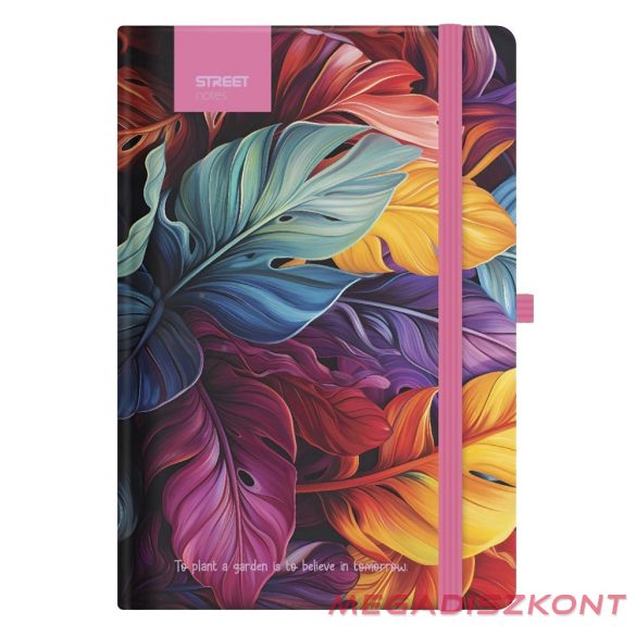 Notesz vonalas STREET Flowers Petal A/5 96 lapos gumis keményfedelű