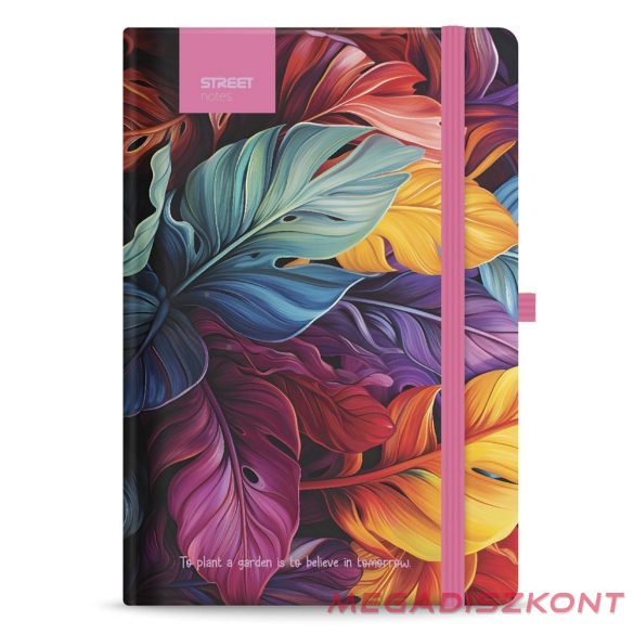 Notesz vonalas STREET Flowers Petal A/5 96 lapos gumis keményfedelű
