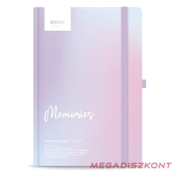 Notesz vonalas STREET Dictionary Memories A/5 96 lapos gumis keményfedelű