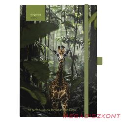   Notesz vonalas STREET Animals Edition Giraffe A/5 96 lapos gumis keményfedelű