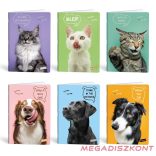Füzet vonalas LIPAMILL A/4 40 lapos Pets