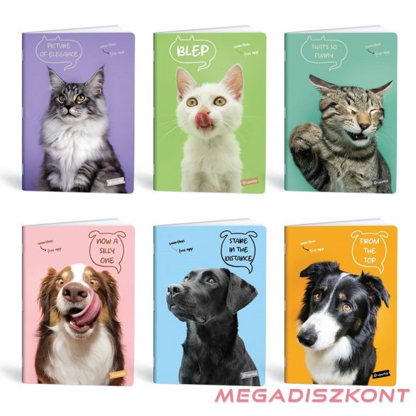 Füzet vonalas LIPAMILL A/4 40 lapos Pets