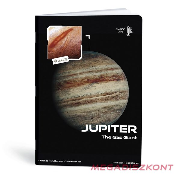 Füzet vonalas LIPAMILL A/4 40 lapos Planet vibe