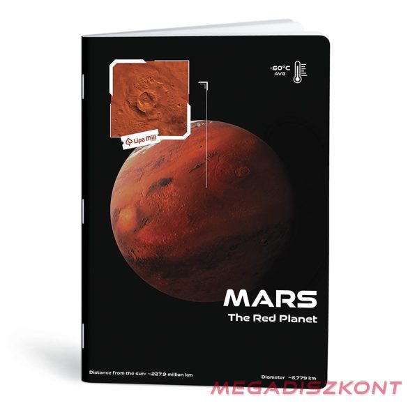 Füzet vonalas LIPAMILL A/4 40 lapos Planet vibe