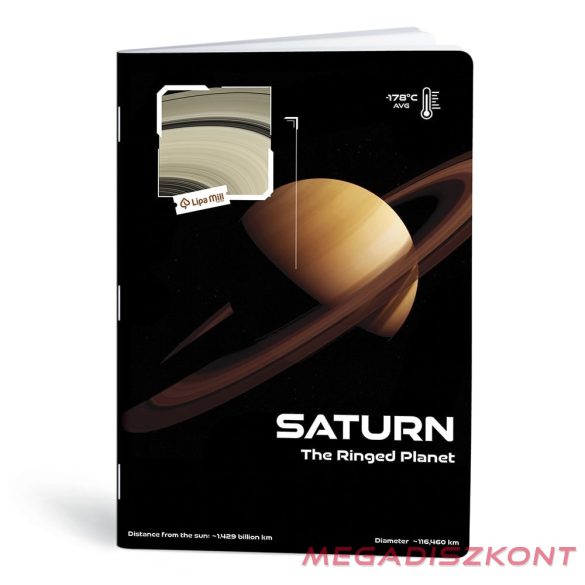 Füzet vonalas LIPAMILL A/4 40 lapos Planet vibe