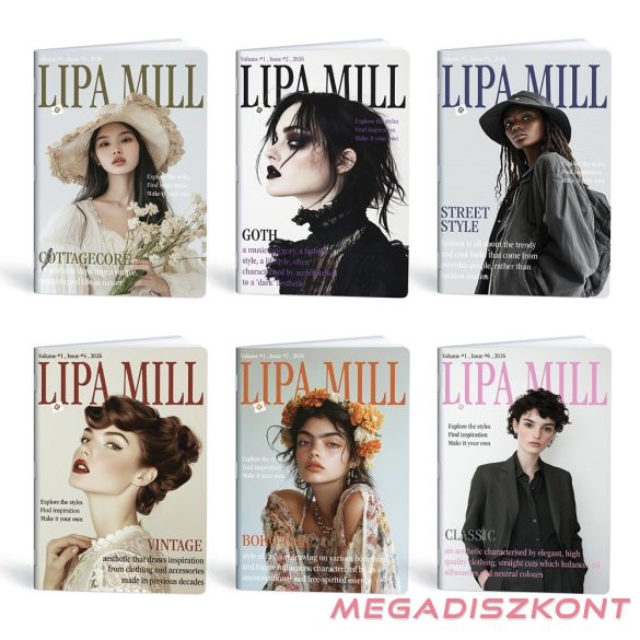 Füzet vonalas LIPAMILL A/4 40 lapos Style magazine