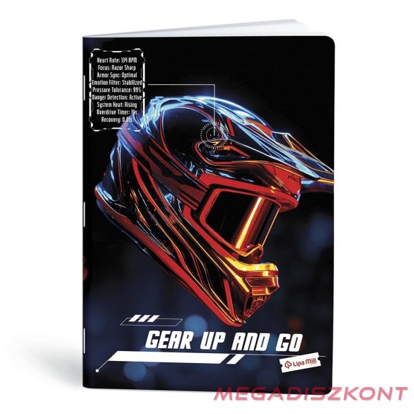 Füzet vonalas LIPAMILL A/4 40 lapos Born to ride