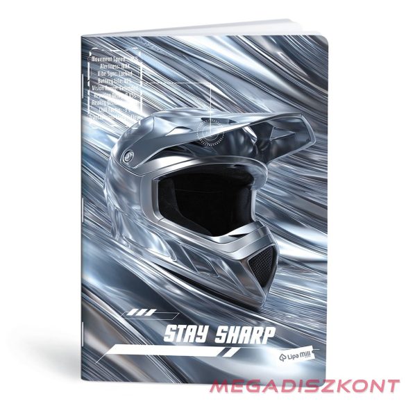 Füzet vonalas LIPAMILL A/4 40 lapos Born to ride