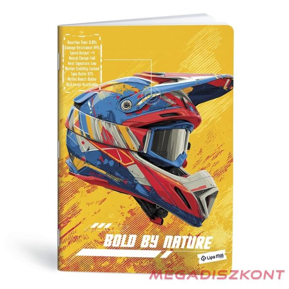 Füzet vonalas LIPAMILL A/4 40 lapos Born to ride