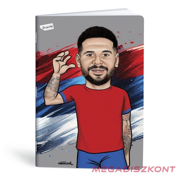 Füzet kockás LIPAMILL A/4 40 lapos Football icons