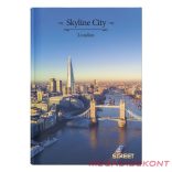 Beírókönyv vonalas STREET A/4 96 lapos Skyline keményfedelű vegyes mintákkal