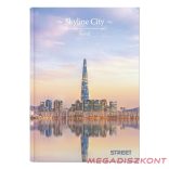 Beírókönyv vonalas STREET A/4 96 lapos Skyline keményfedelű vegyes mintákkal