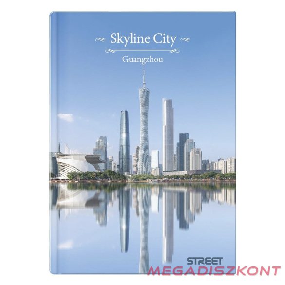 Beírókönyv vonalas STREET A/4 96 lapos Skyline keményfedelű vegyes mintákkal
