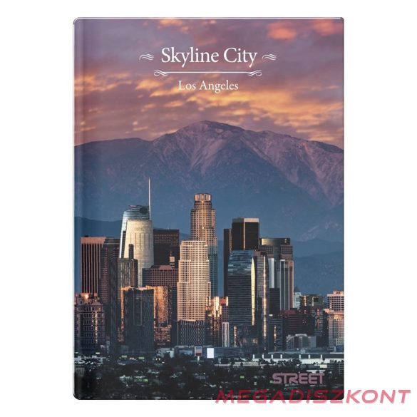 Beírókönyv vonalas STREET A/4 96 lapos Skyline keményfedelű vegyes mintákkal