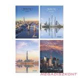 Beírókönyv kockás STREET A/4 96 lapos Skyline keményfedelű vegyes mintákkal