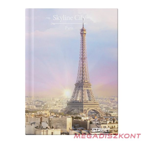 Beírókönyv kockás STREET A/4 96 lapos Skyline keményfedelű vegyes mintákkal