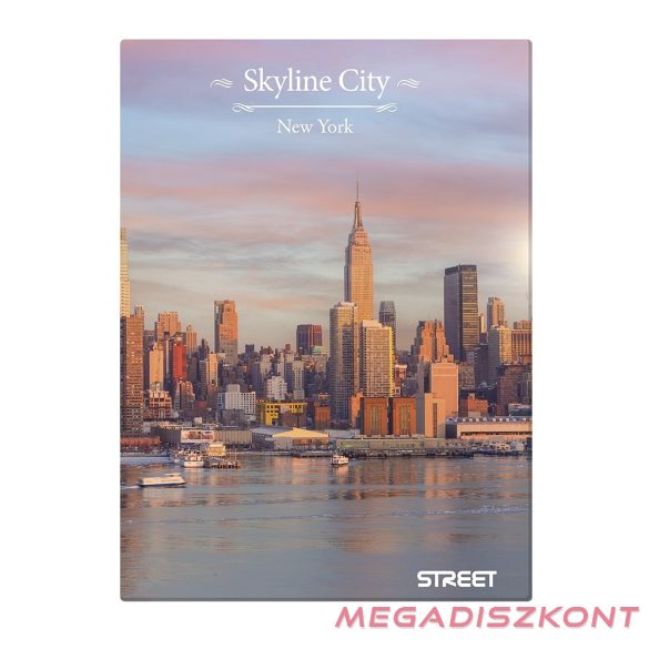Beírókönyv kockás STREET A/4 96 lapos Skyline keményfedelű vegyes mintákkal