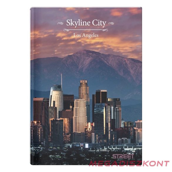 Beírókönyv vonalas STREET A/5 96 lapos Skyline keményfedelű vegyes mintákkal