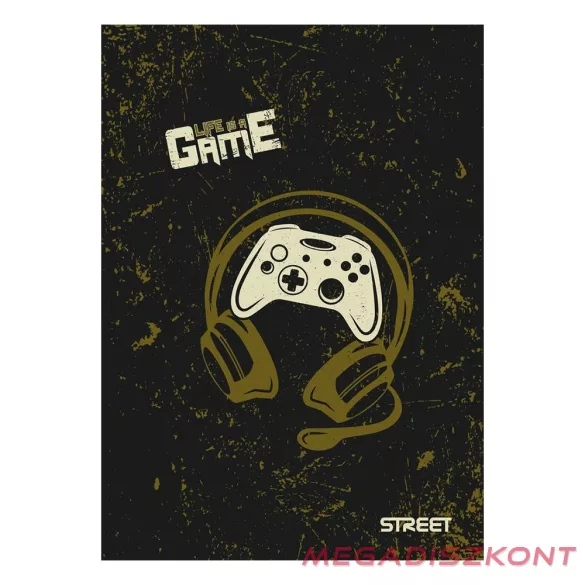 Füzet vonalas STREET A/5 54 lapos Gaming margóval