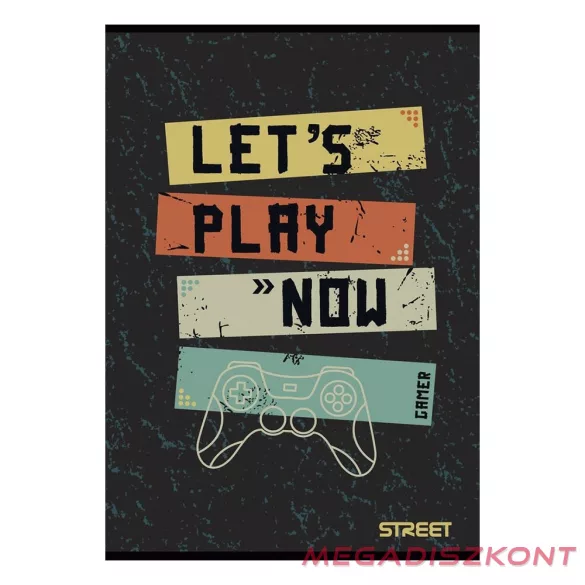 Füzet vonalas STREET A/5 54 lapos Gaming margóval